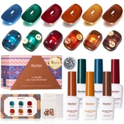 Beetles Fall Nails Season - Retro Glaze 6 Colors Jelly Gel Polish Set Fall Winter Nails 9ML