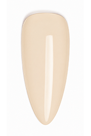 Apply 2–3 layers of a creamy beige gel nail polish; cure each layer under the nail lamp for 30–60 seconds until completely dry before applying the next.