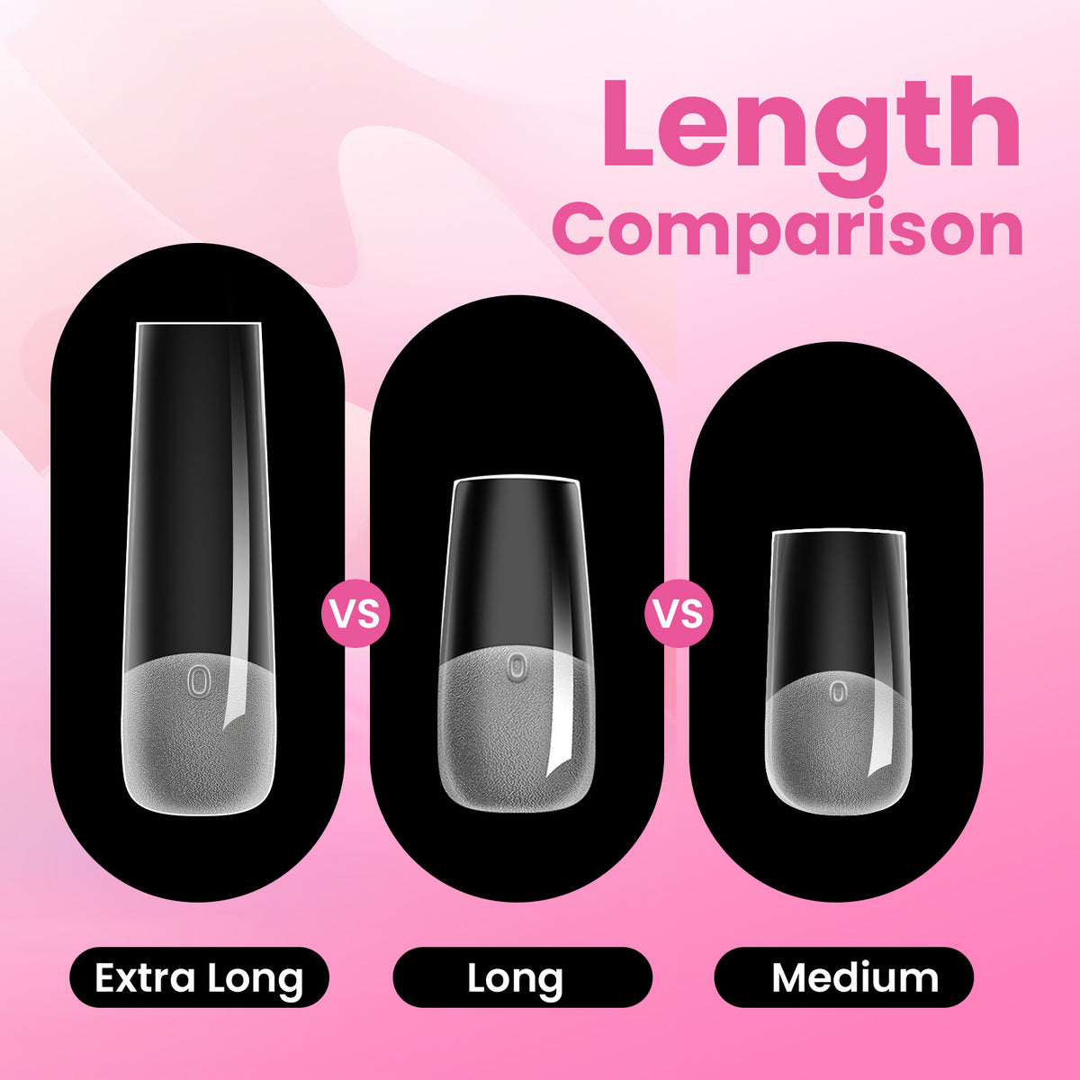 Beetles Pro Tipex Instant Apex Nail Tips, XXL Square 512pcs 16 Sizes for DIY Salon-look Extensions