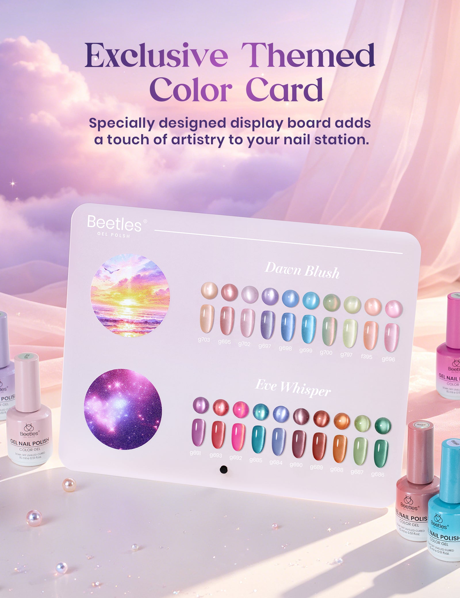 Beetles Sky Symphony Cat Eye 20 Colors Gel Nail Polish Kit 15ml Each