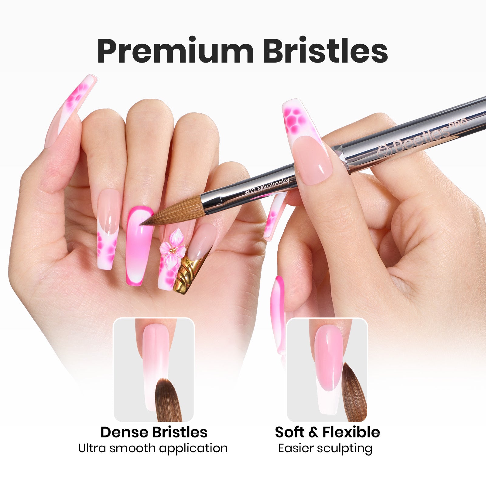 Beetles Pro Acrylic Nail Brush 23mm