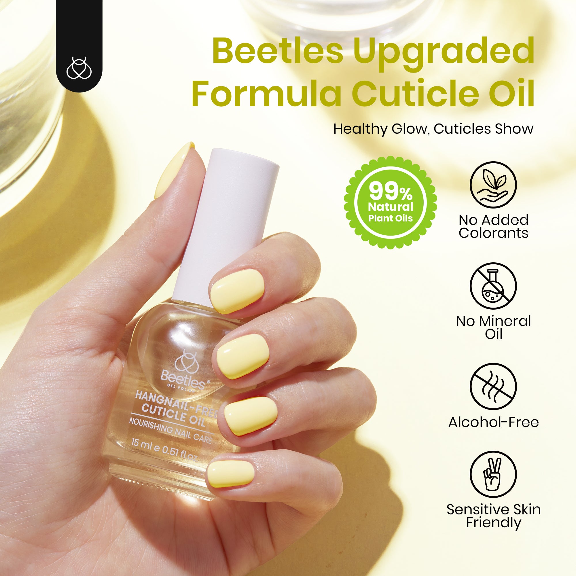Beetles Stay Shining Hangnail-Free Cuticle Oil Almond Scent 15ml