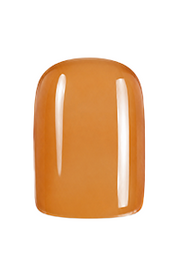 Apply 1-2 thin layers of #h556 (a caramel brown jelly gel nail polish); cure under the nail lamp for 30-60 seconds.