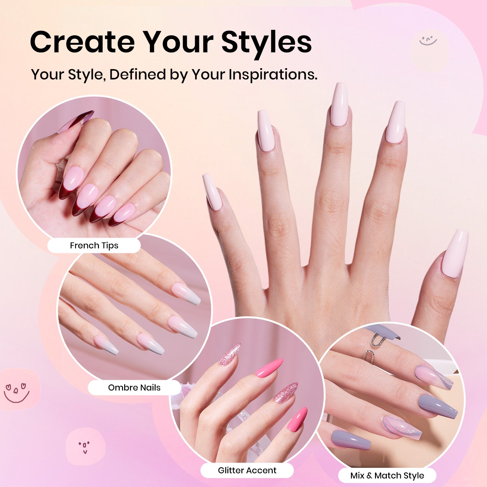 Beetles Stay Shining Cozy Elegance HEMA-FREE TPO FREE Gel Nail Kit with UV Light DIY Salon-Quality at Home
