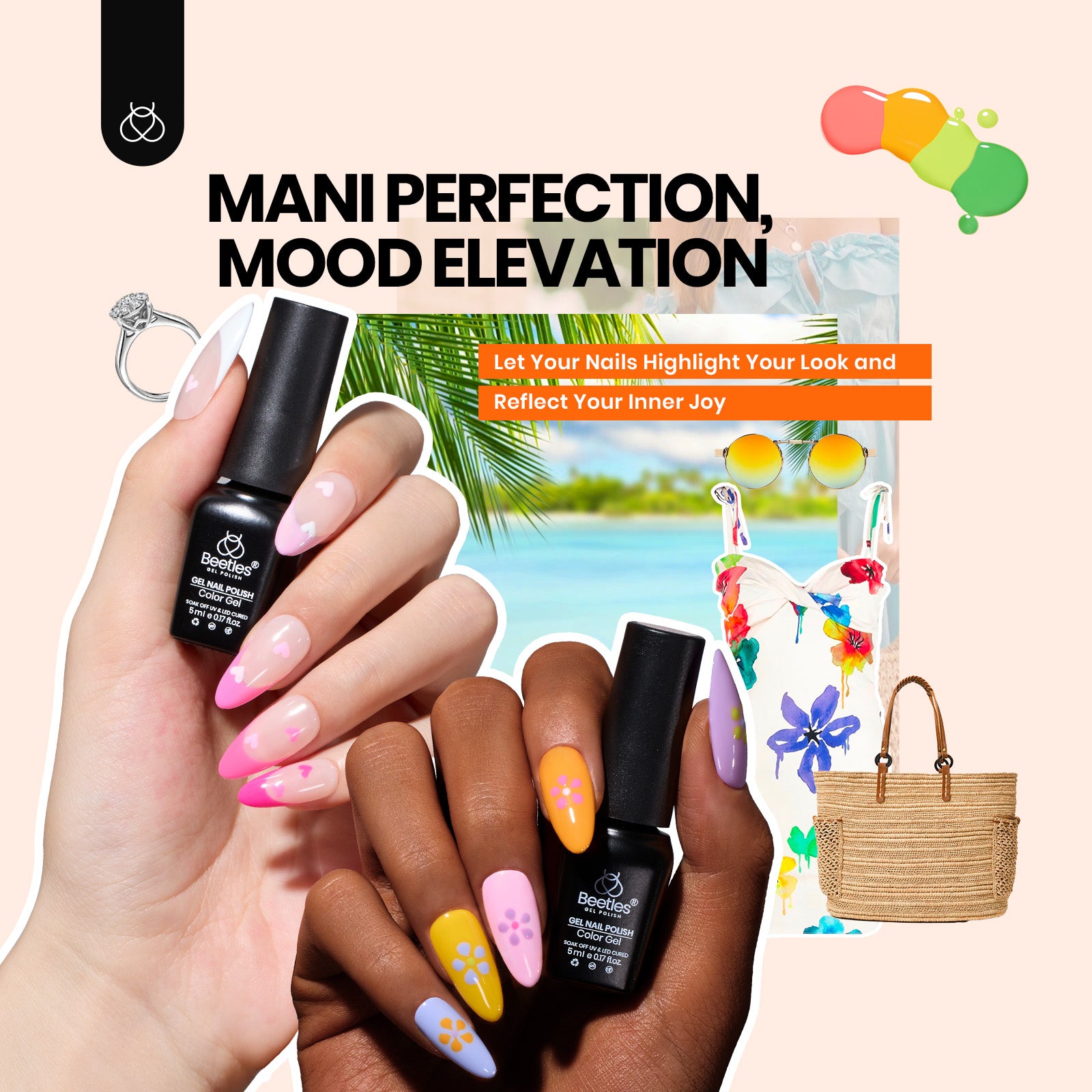 Beetles Gel Nail Starter Kit Chic Outfits 45 Colors Beauty Kit