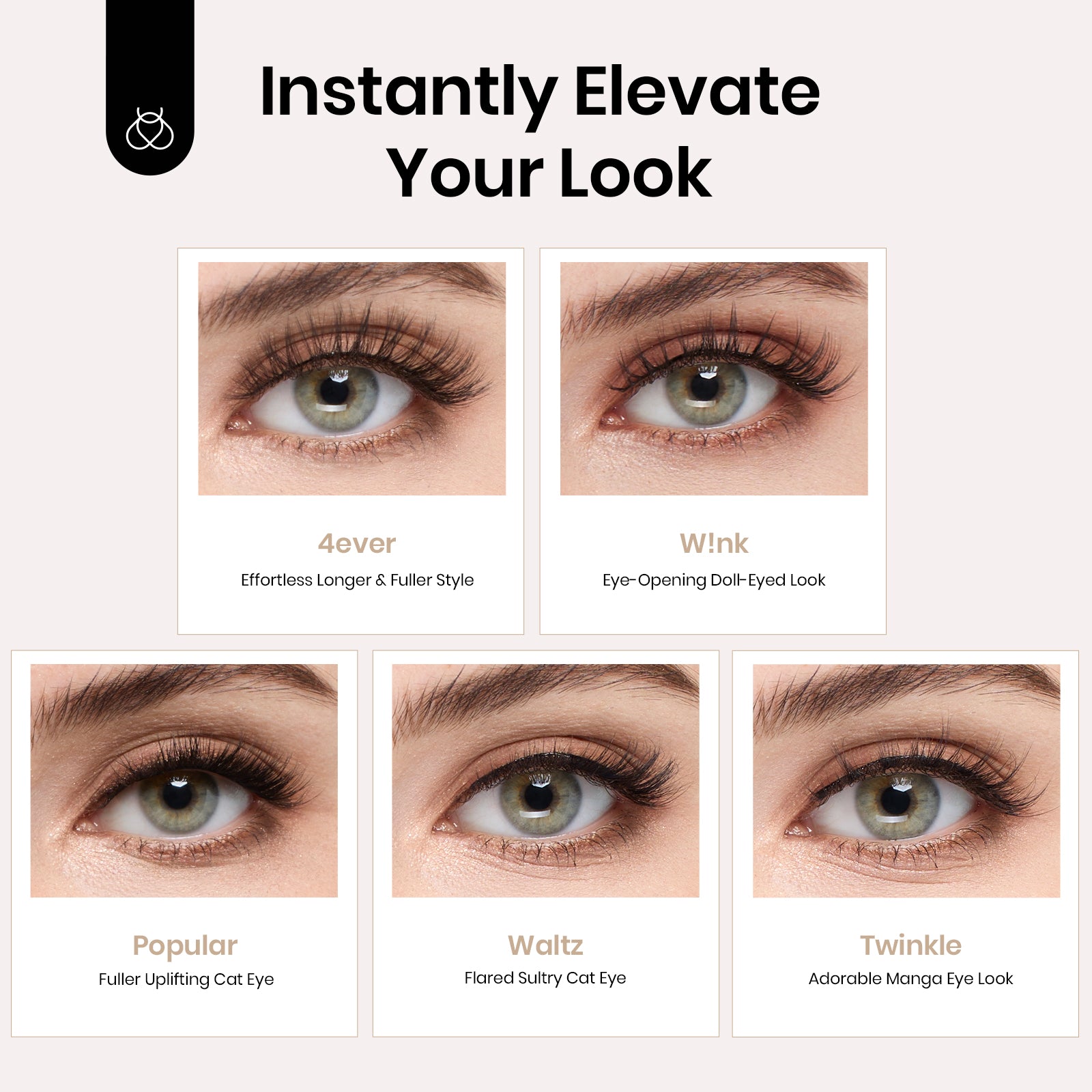 False Eyelash Clusters Kit| Essential Collection 5 Pairs