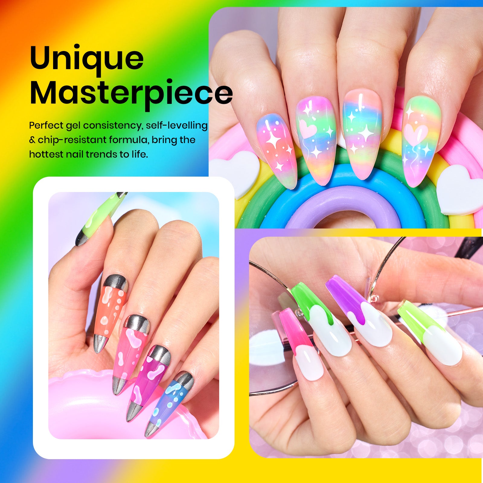 Rainbow Jelly | 6 Colors Gel Polish Set