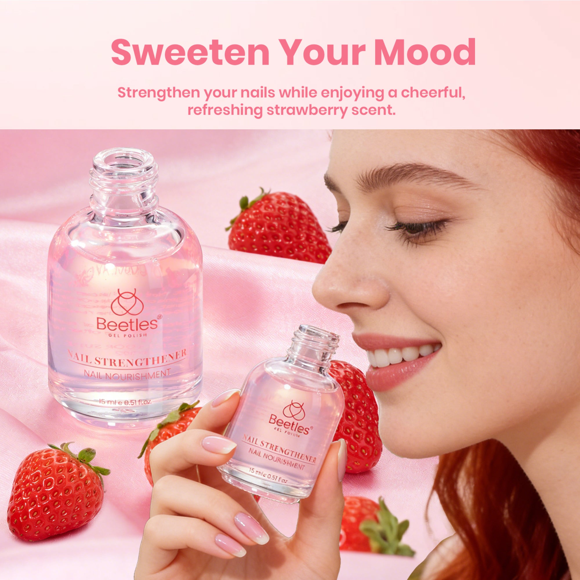 Beetles Stay Shining Strawberry Nail Strengthener 15ml