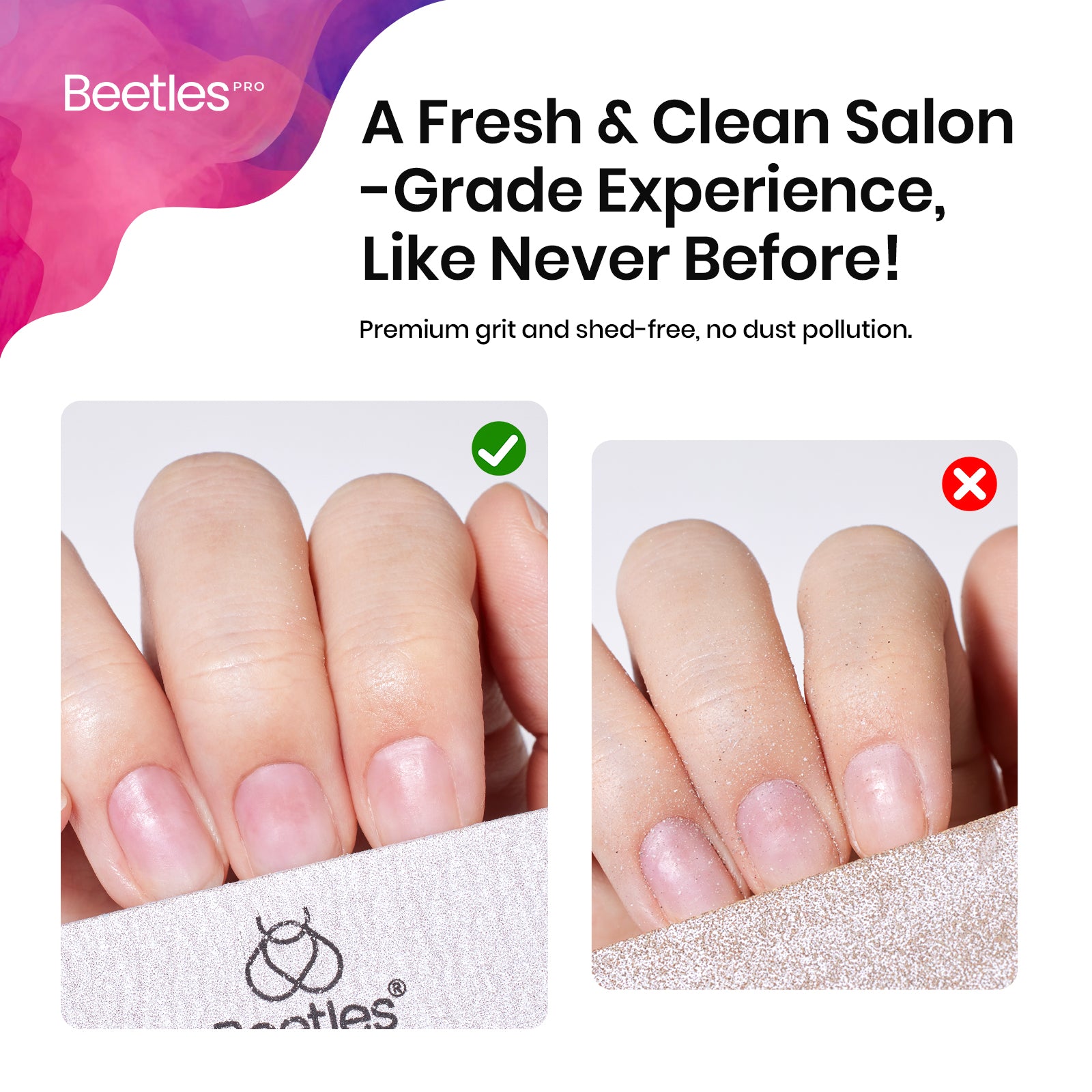 Beetles Stay Shining Professional-Grade Nail File Trio