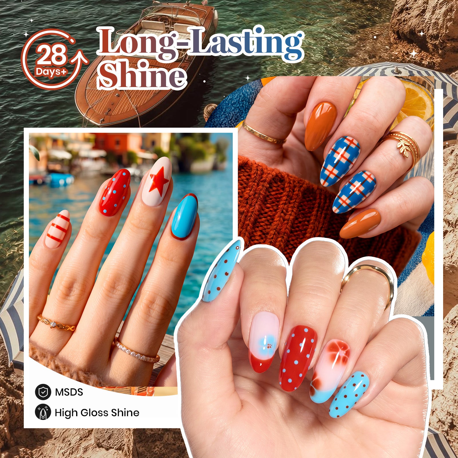 Beetles Fall Nails Season - Vintage Riviera 6 Colors Neon Gel