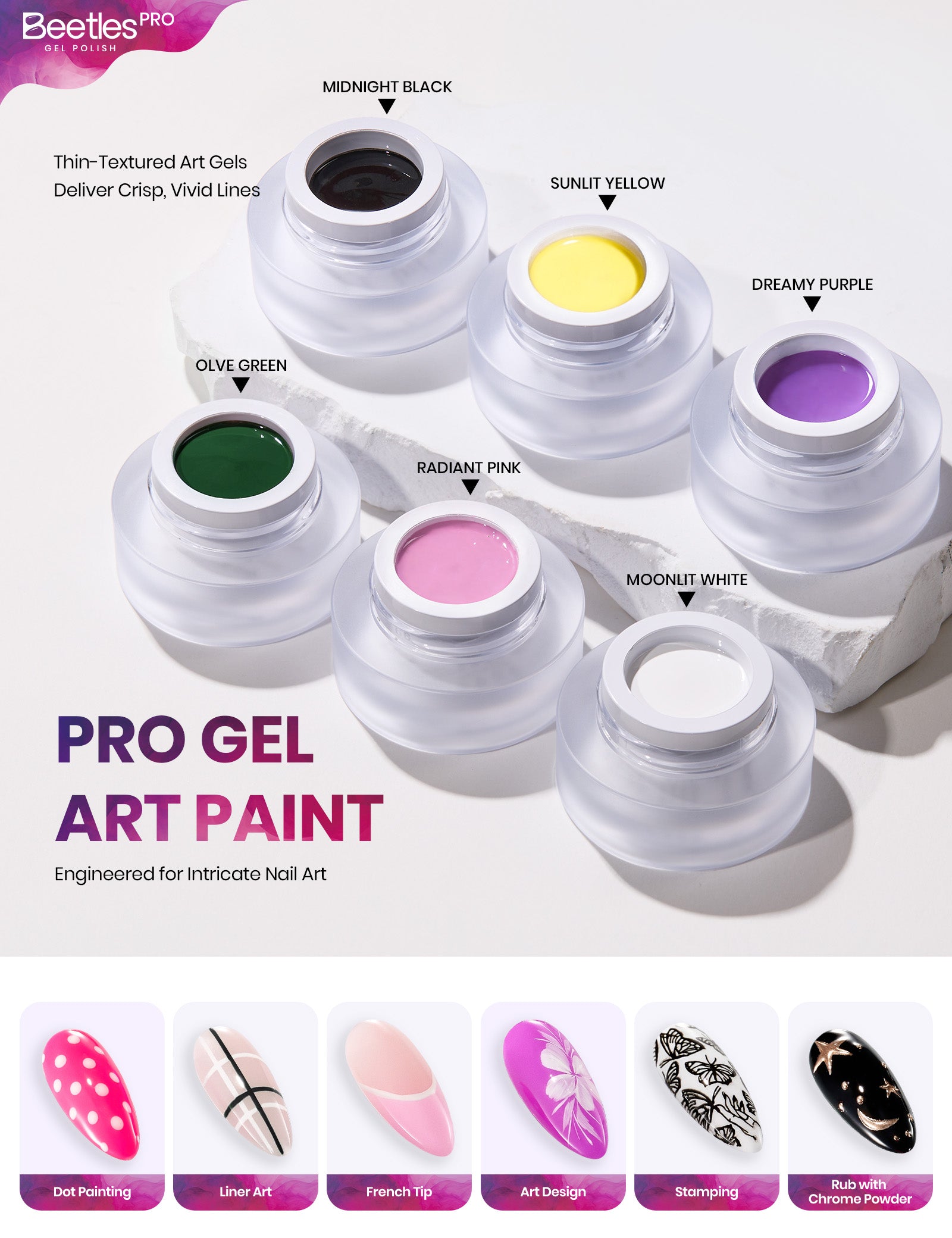Beetles Pro Poetry of Garden HEMA Free TPO Free 18 Colors Gel Nail Polish Set 15ml