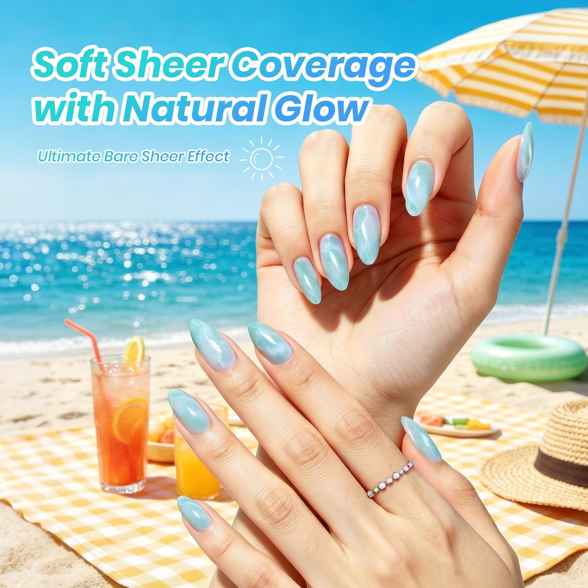 Beetles Summer Voyage - Seasalt Holiday Gel Summer Nails 6 Colors Gel Polish Set 9ml