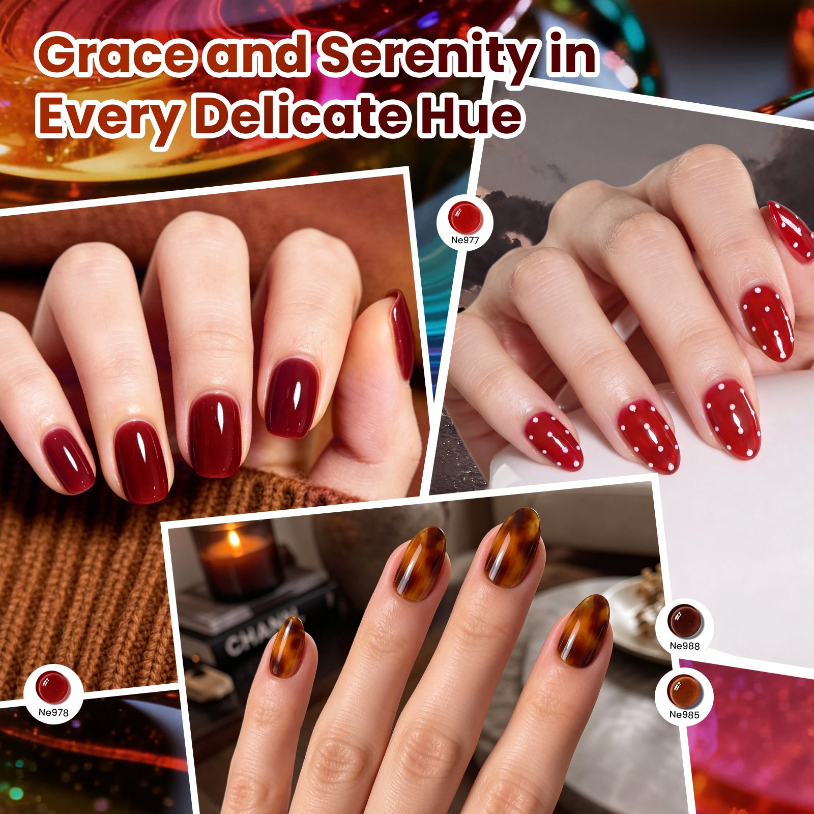 Beetles Leisure Fall 20 Colors Jelly Gel Polish Set 7.5ml HEMA-Free TPO-Free Fall Winter Nails