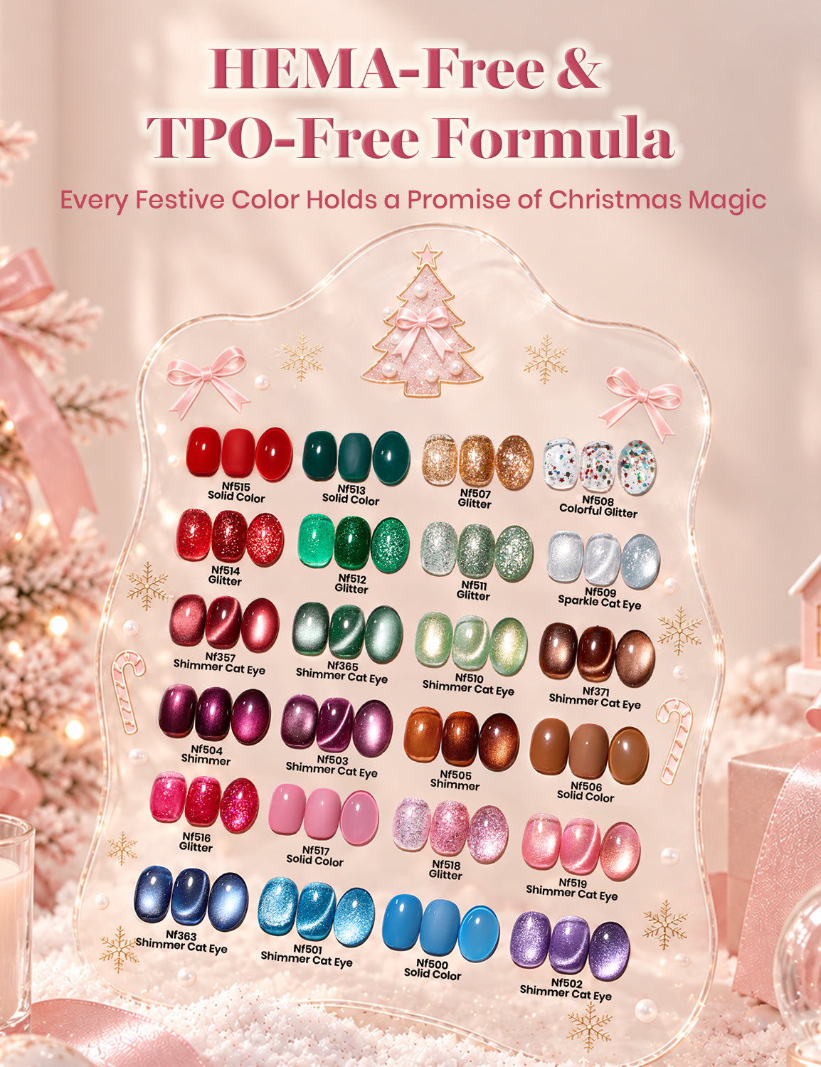 Beetles 2026 Advent Calendar Winter Wonderland 24 Colors Christmas Gift Box HEMA Free TPO Free Gel Polish Kit