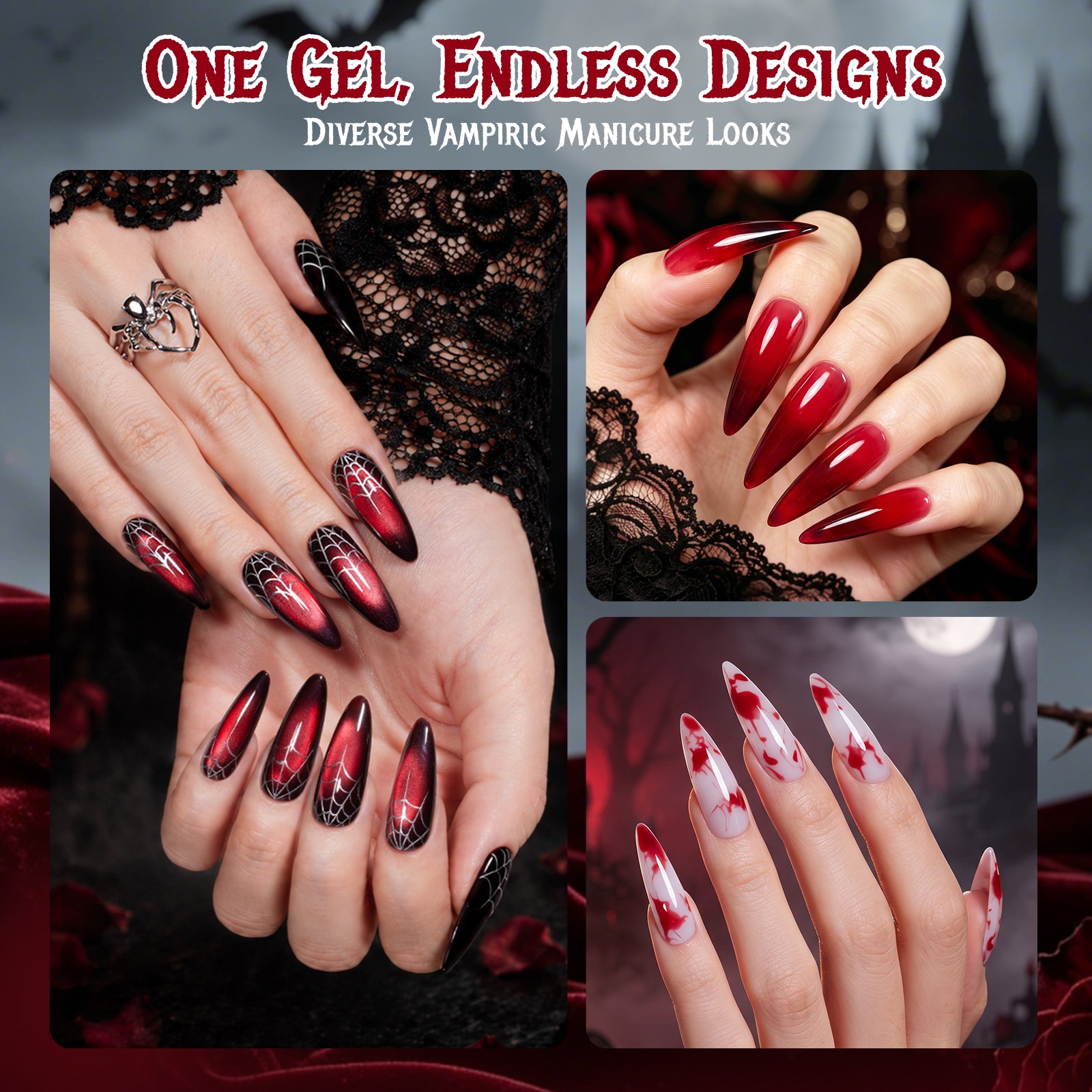 Beetles Ruby Cherry Gel Polish Halloween Nails HEMA FREE & TPO FREE 15ML 2026 Halloween Limited Edition