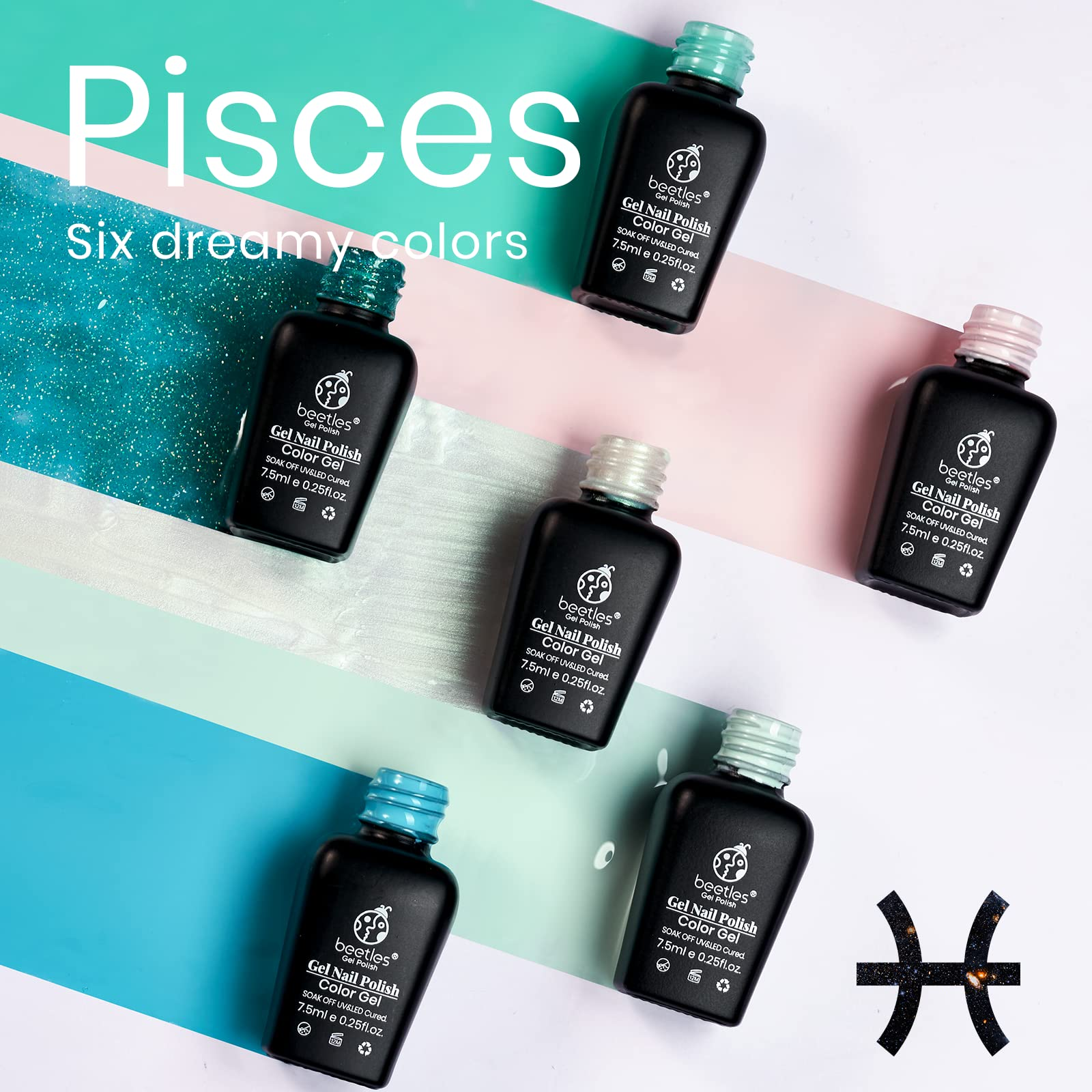 Pisces_Mermaid Tears 2/12 | Gel Polish 6 Colors Set