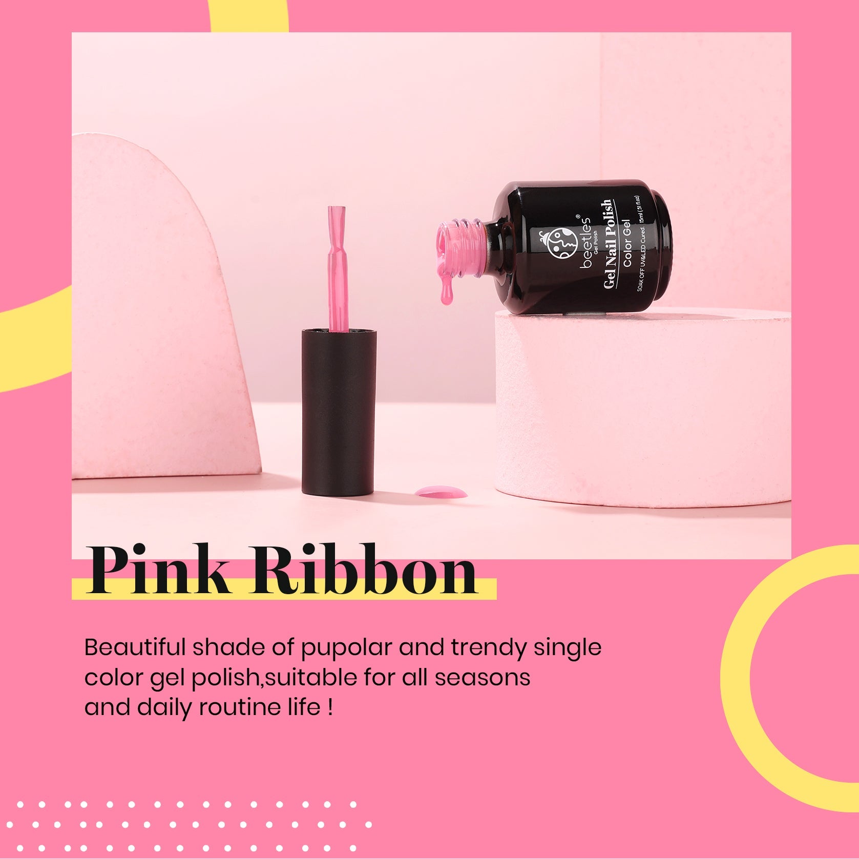 Pink Ribbon #a791 |15ml Gel Polish