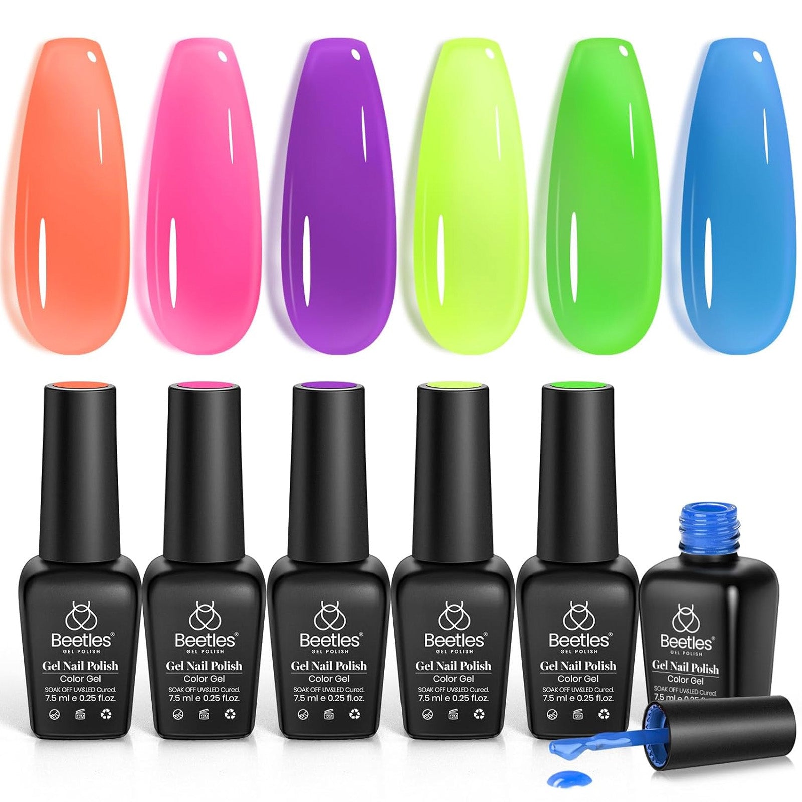 Rainbow Jelly | 6 Colors Gel Polish Set
