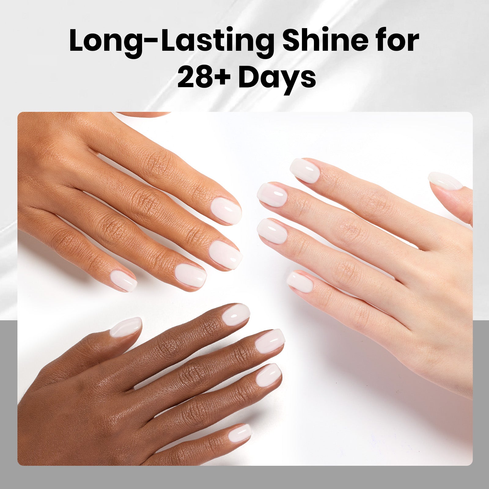 Beetles Stay Shining Milky White Top Coat HEMA Free & TPO Free 15ml