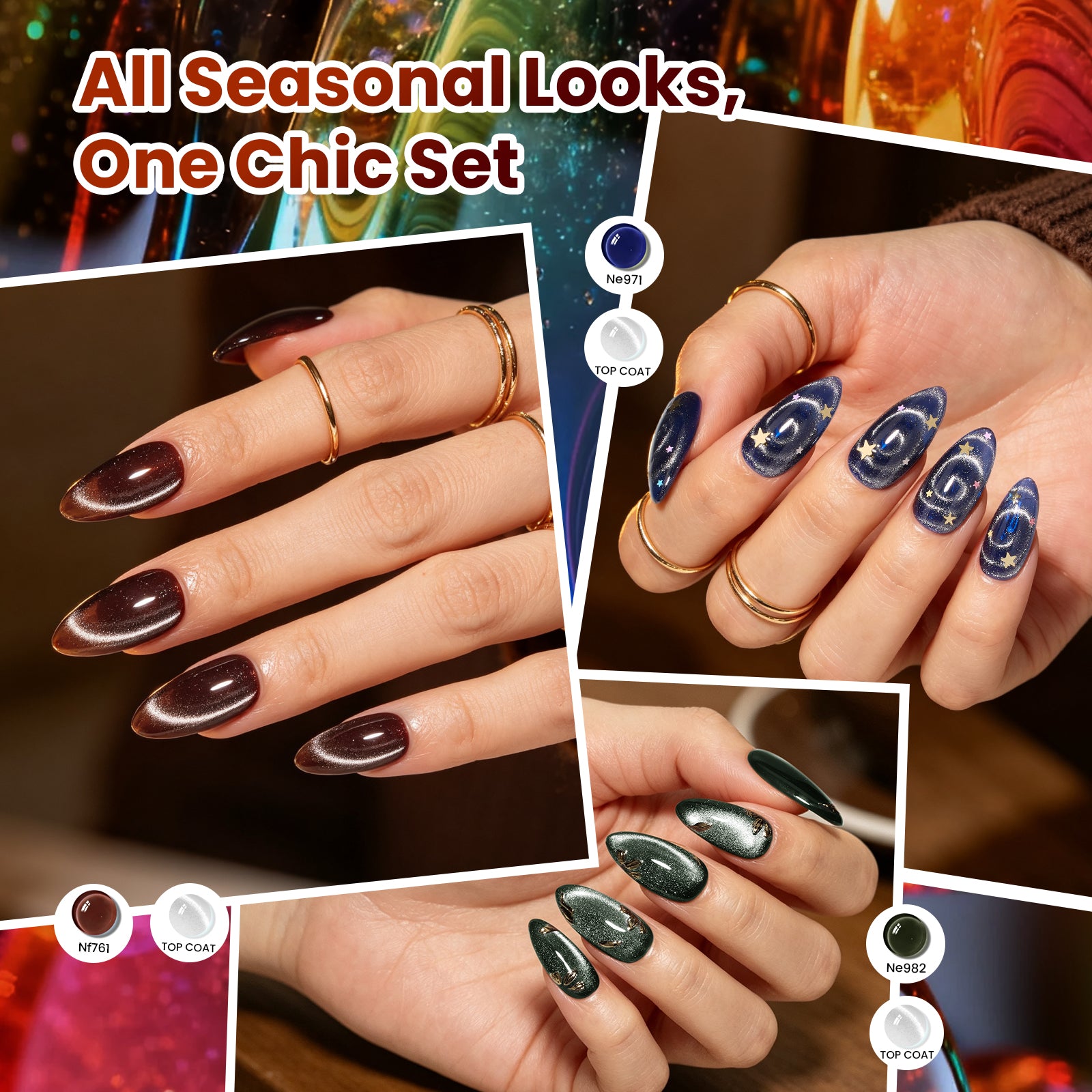 Beetles Leisure Fall 20 Colors Jelly Gel Polish Set 7.5ml HEMA-Free TPO-Free Fall Winter Nails