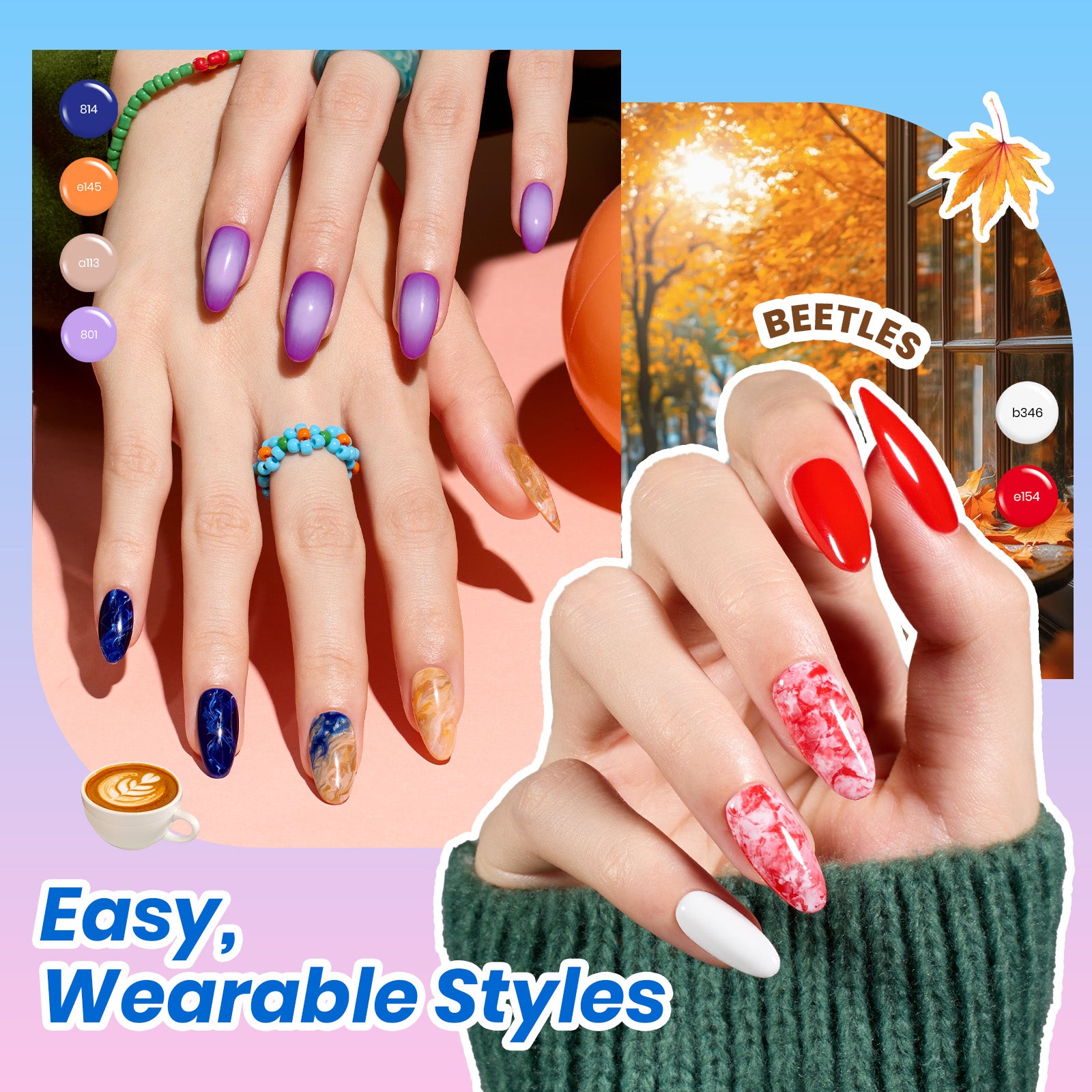 Beetles Gel Nail Starter Kit Creative Flow 35 Colors HEMA Free