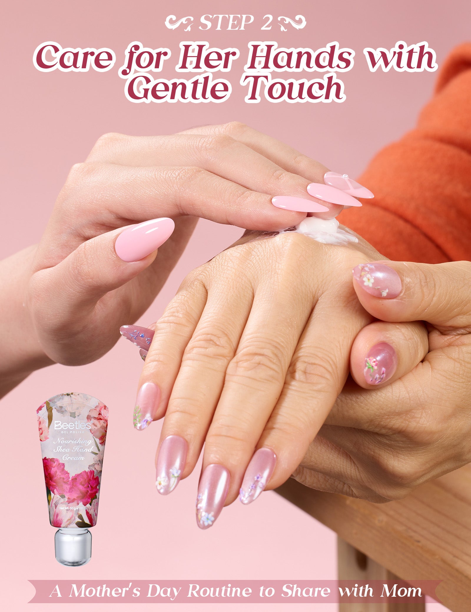 (Extra Free Nail Tips) Beetles Mani Time with Mom Birthday Gift Box | 12-Color HEMA-Free & TPO-Free Manicure Kit