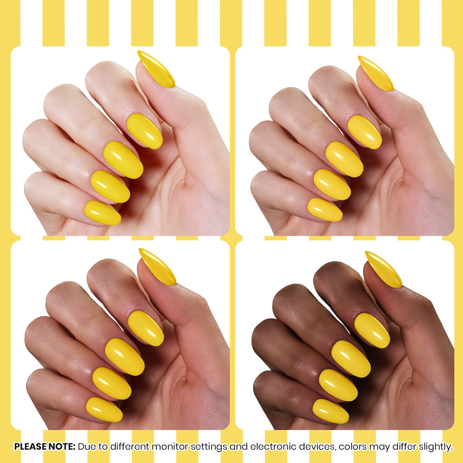 Beetles Summer Voyage - Lemon Stripe Summer Neon Nails 9ml