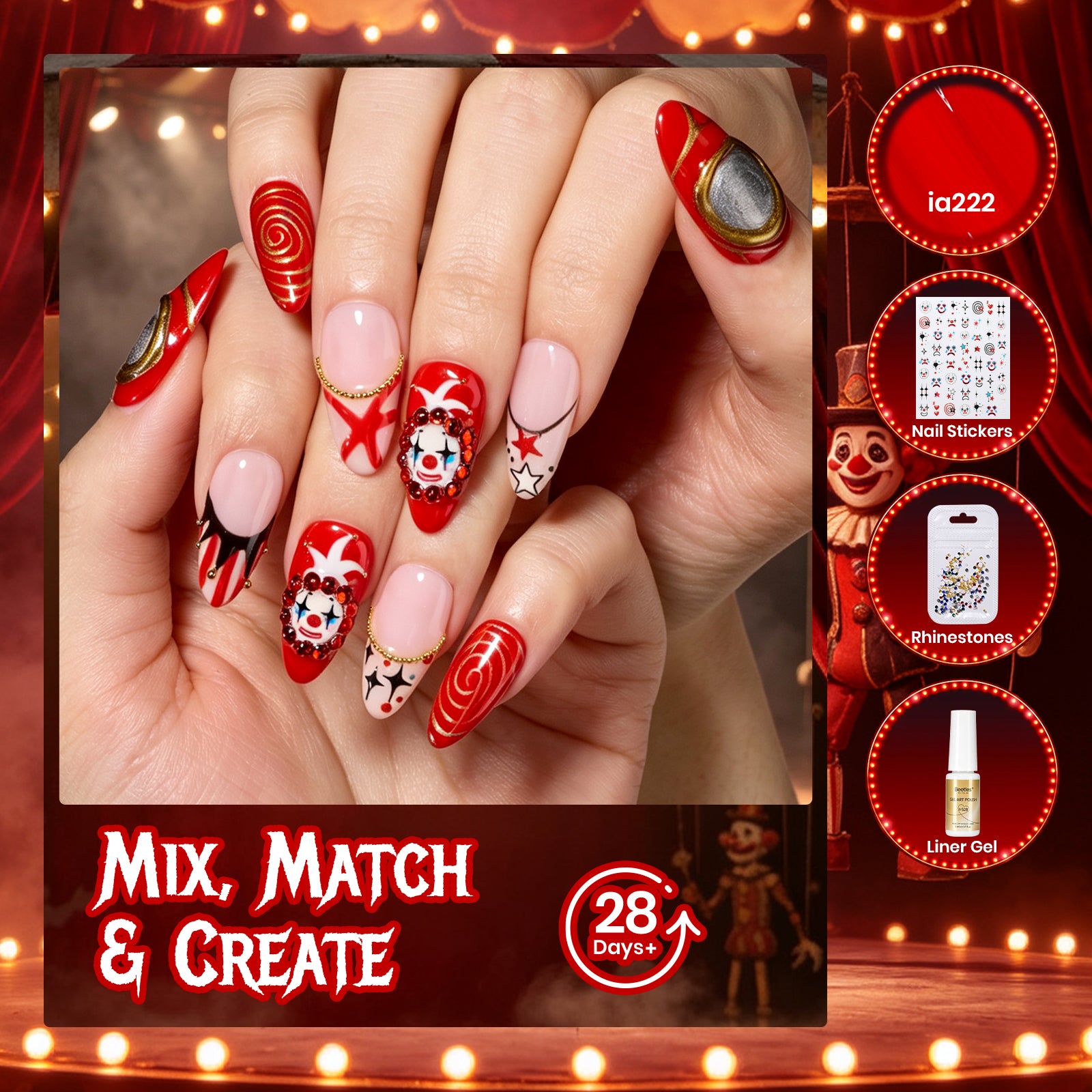 Ghostly Circus - Beetles Halloween  8 Colors Gel Nail Polish Set 2026 Limited Edition Gift Box