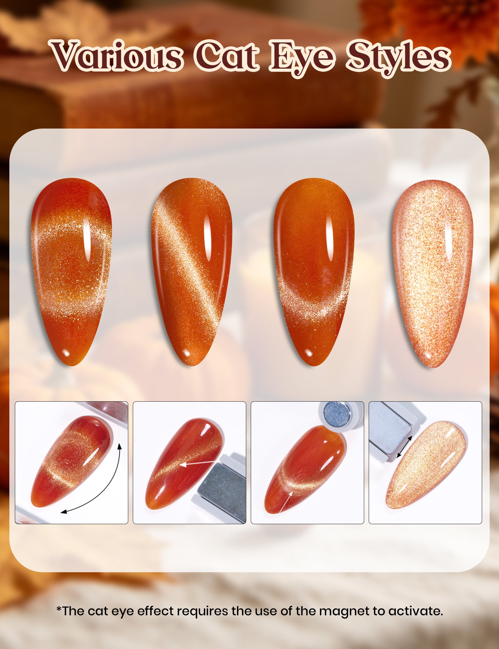 Beetles Gel Nail Starter Kit Amber Woodland 35 Colors Gel Fall Nails HEMA Free & TPO Free All-in-One Mani Kit