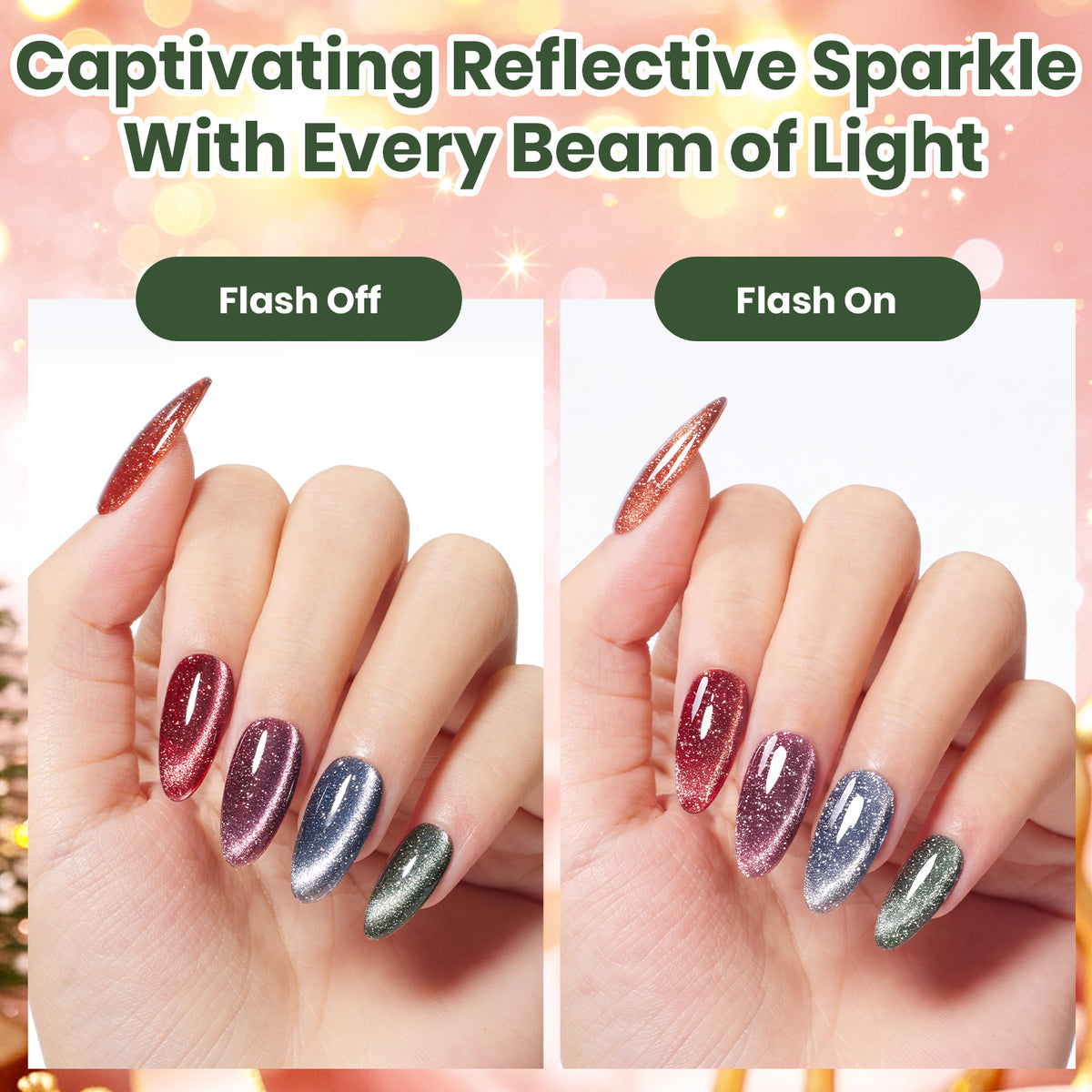 Beetles Christmas Nails - Yuletide Jewels