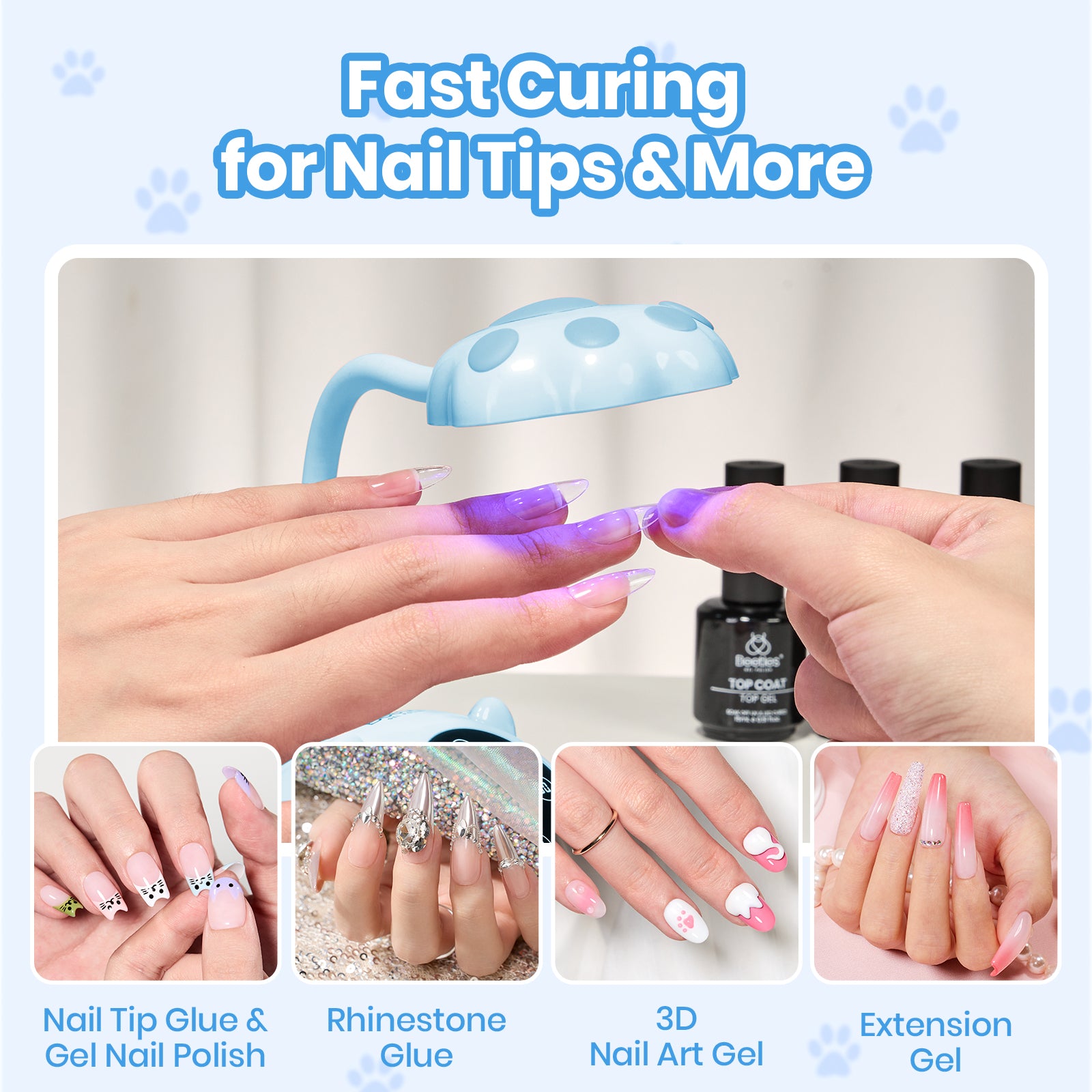 Beetles Stay Shining Meowgic BluePurr Nail Lamp