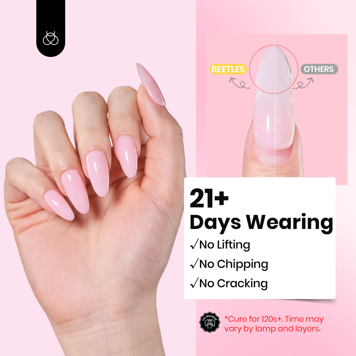 Beetles Hard Gel for Nails HEMA-Free, 1 oz 9 in 1 Pink Builder Nail Gel for Sensitive Nails Extension Sculpting & Overlays, for Salon Pros Nail Tech Use Women, UV LED Lamp Cured