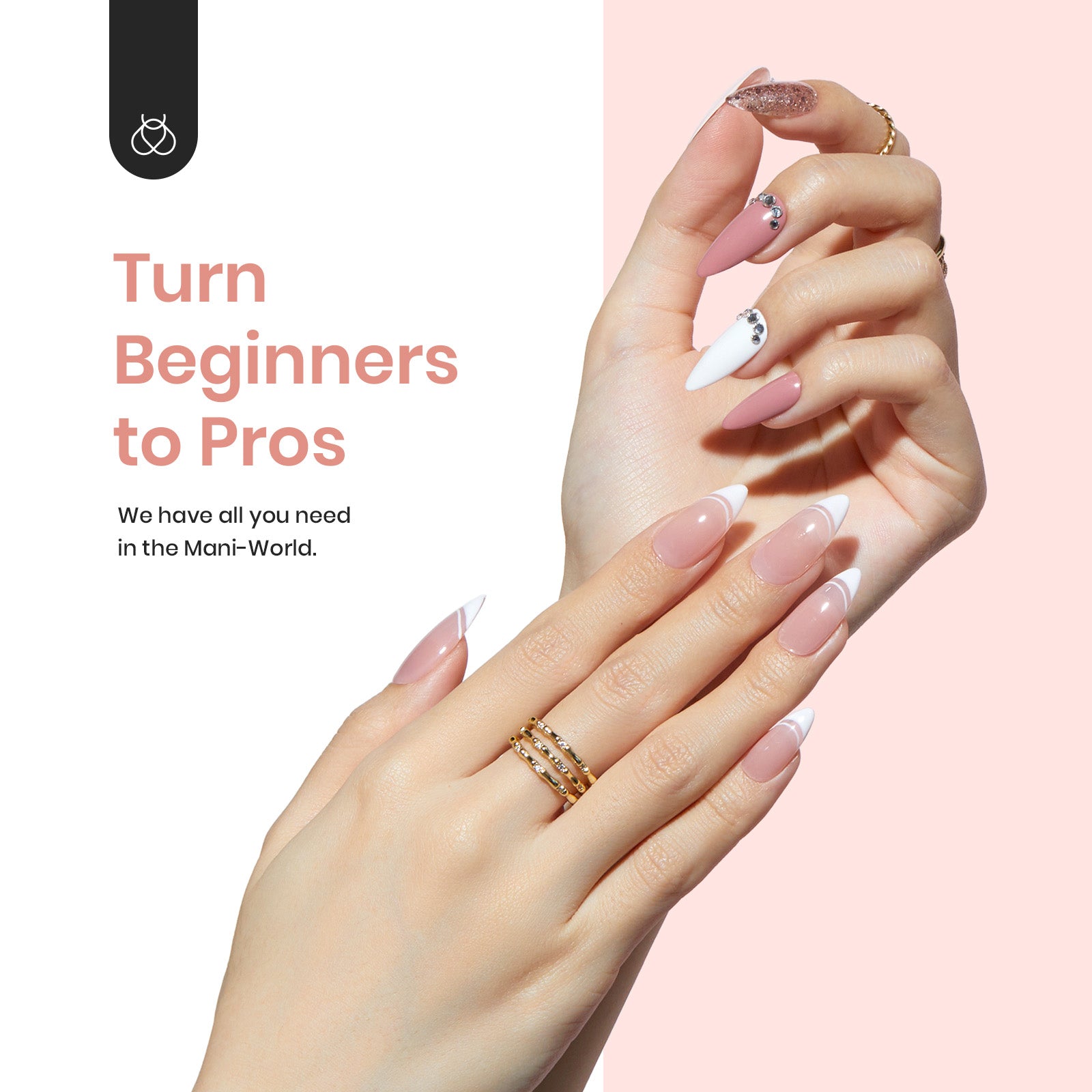 Beetles Stay Shining Uptown Girl HEMA-FREE TPO FREE Gel Nail Kit with UV Light, DIY Salon-Quality at Home