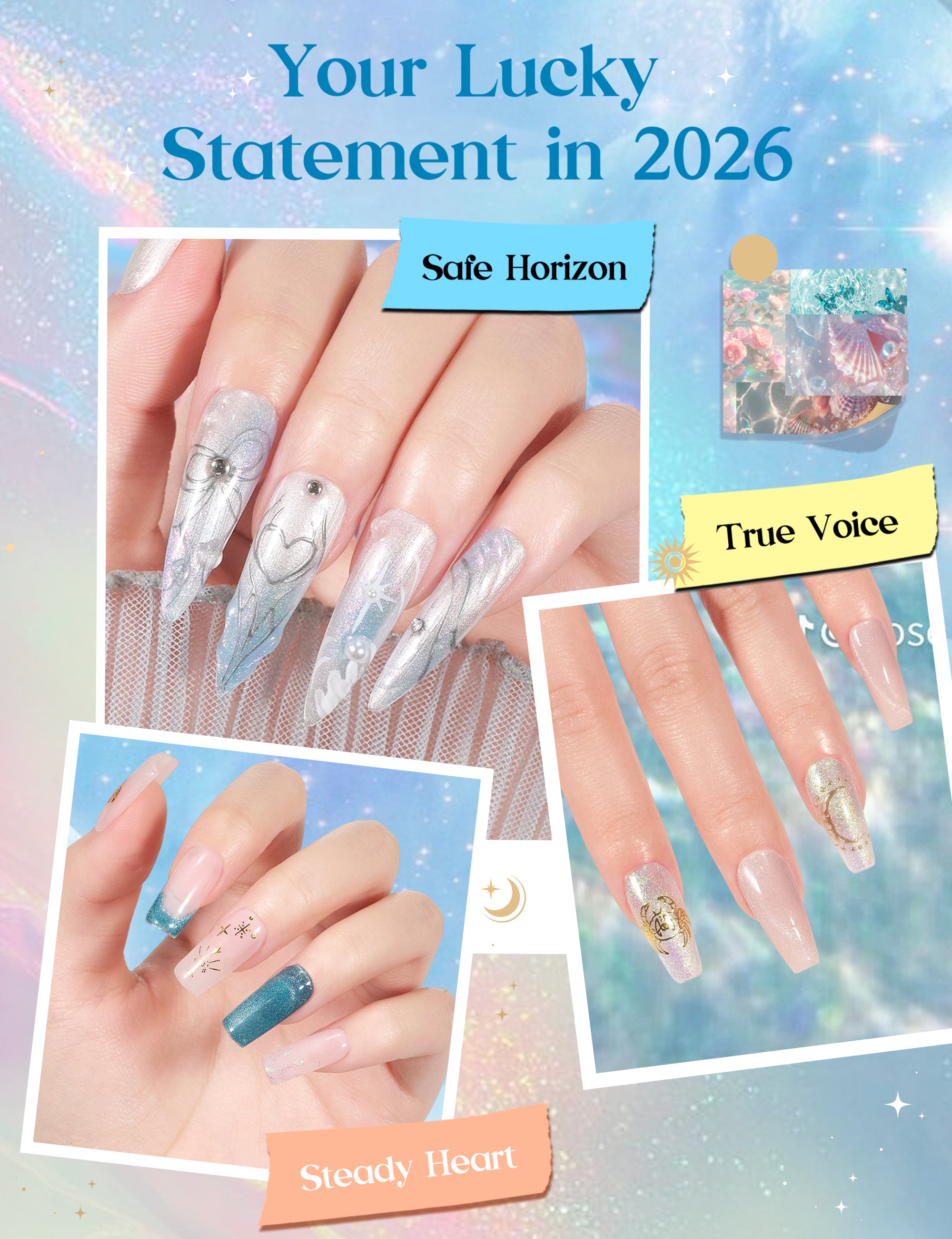 Beetles Lucky Box Cancer Zodiac Sign Gel Nail Polish Kit - Summer