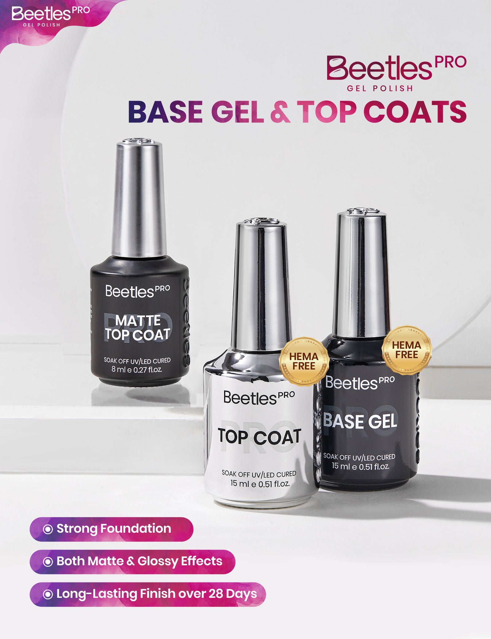 Beetles Pro Poetry of Garden HEMA Free TPO Free 18 Colors Gel Nail Polish Set 15ml