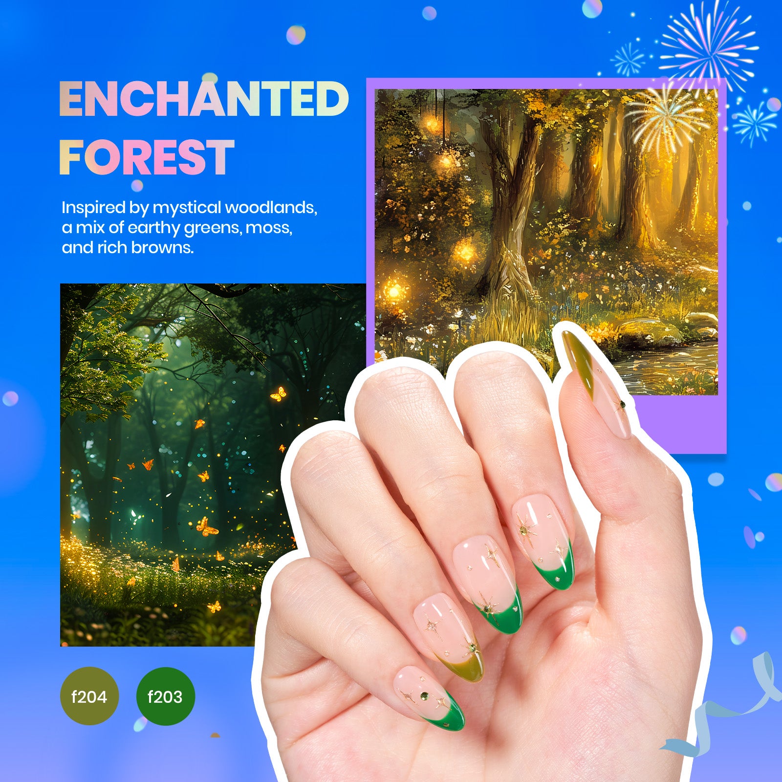 Beetles Stay Shining Colorful Dreamscape HEMA-FREE TPO FREE Gel Nail Kit with UV Light, DIY Salon-Quality at Home