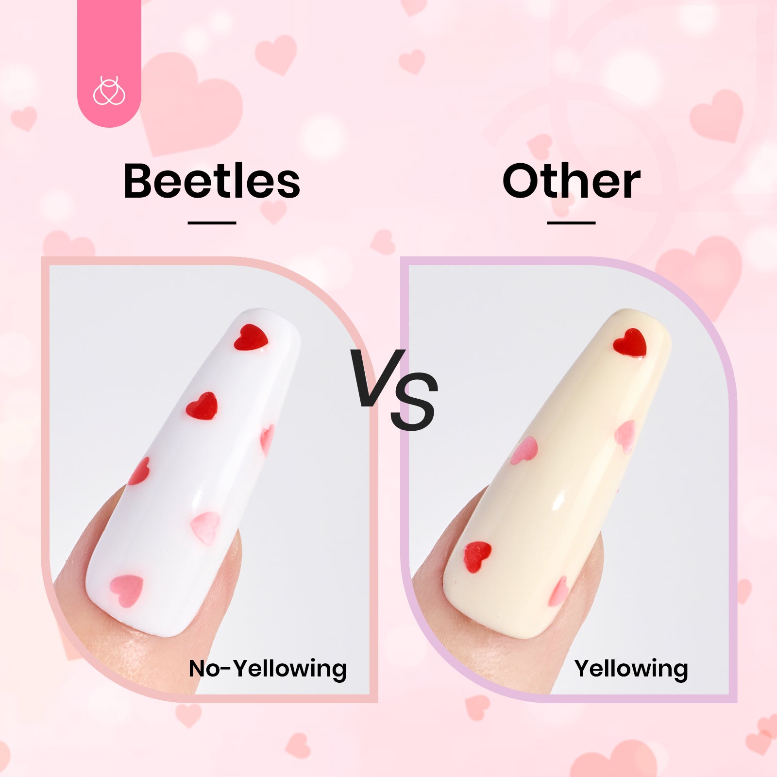 Beetles Stay Shining Heart Glitter Top Coat HEMA Free & TPO Free 15ml