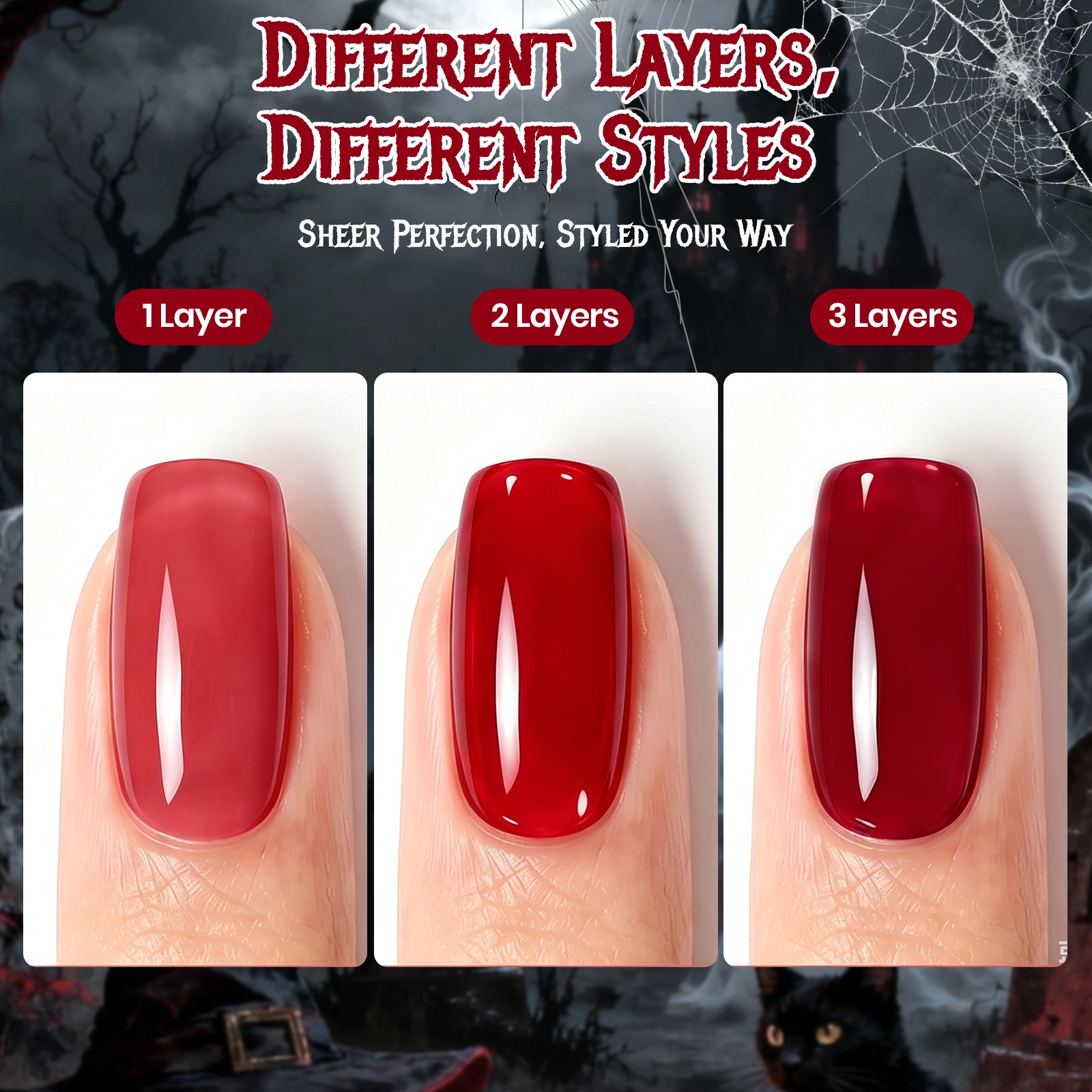 Beetles Ruby Cherry Gel Polish Halloween Nails HEMA FREE & TPO FREE 15ML 2026 Halloween Limited Edition