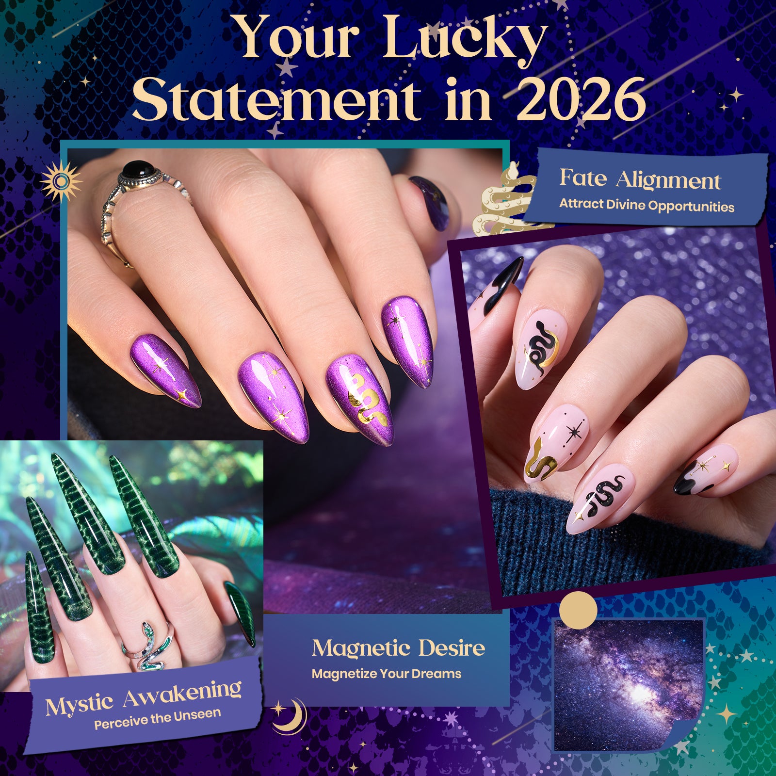Beetles Gel Polish Ophiuchus Sign Gel Nail Polish Kit - 6 Colors Zodiac Inspired Nail Art Set
