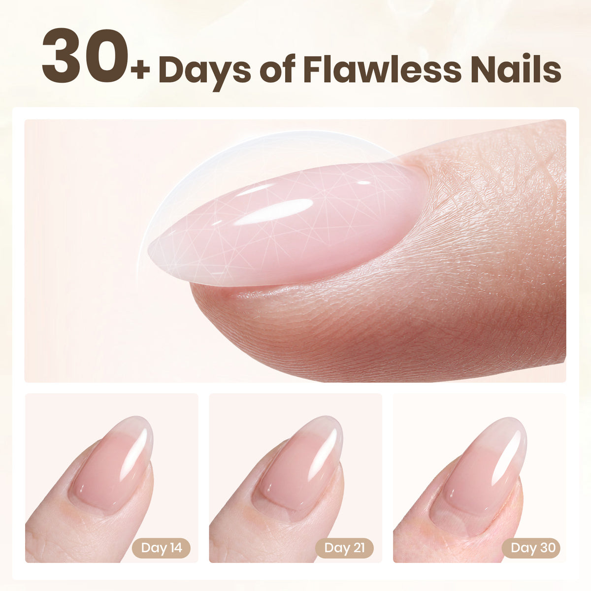 Beetles Builder Gel Nude & Pink, TPO & HEMA-FREE 6 Colors & Nail Brush 8 in 1 for Building Strengthening & Extension, Beginner Friendly DIY Salon at Home, UV LED Nail Lamp Needed, Nude Reverie