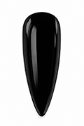 Apply 2–3 layers of #Na657-Eternal Night (a black gel polish); cure each layer under the nail lamp for 30–60 seconds until completely dry before applying the next.