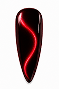 Apply a layer of Ne545-Blood Feast (a bloody red jelly gel polish), cure under the lamp for 60 seconds.