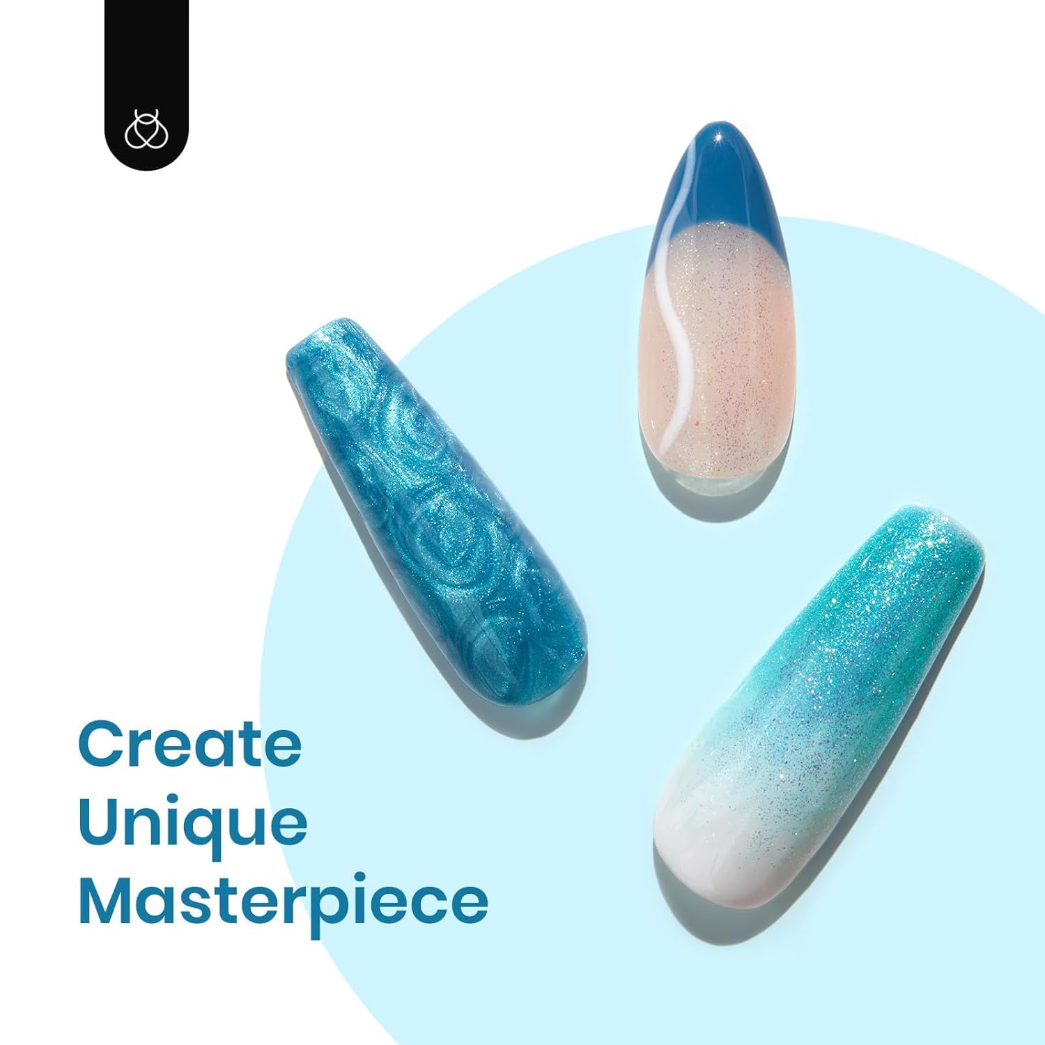 Beetles Gel Polish Chasing Breeze Blue Silver Jelly Gel 6 Colors