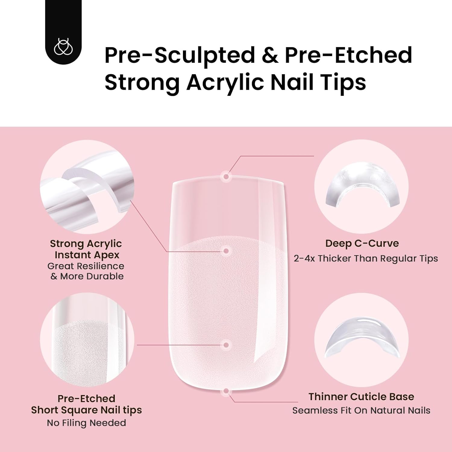 Beetles Short Coffin Tipex Nail Tips|180pcs
