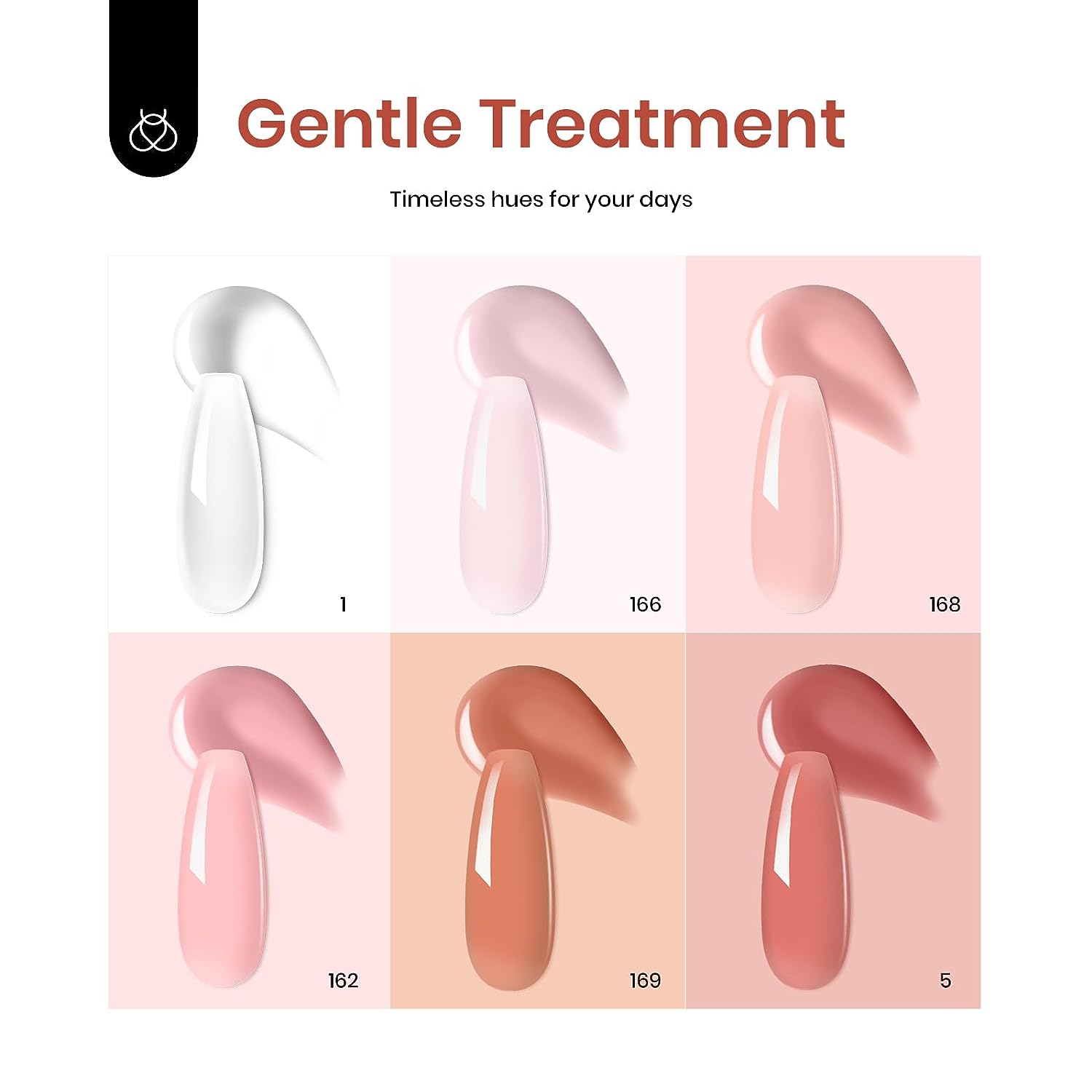 Gentle Treatment - 6 Colors Poly Nail Extension Gel 15g with Uv Light Starter Kit