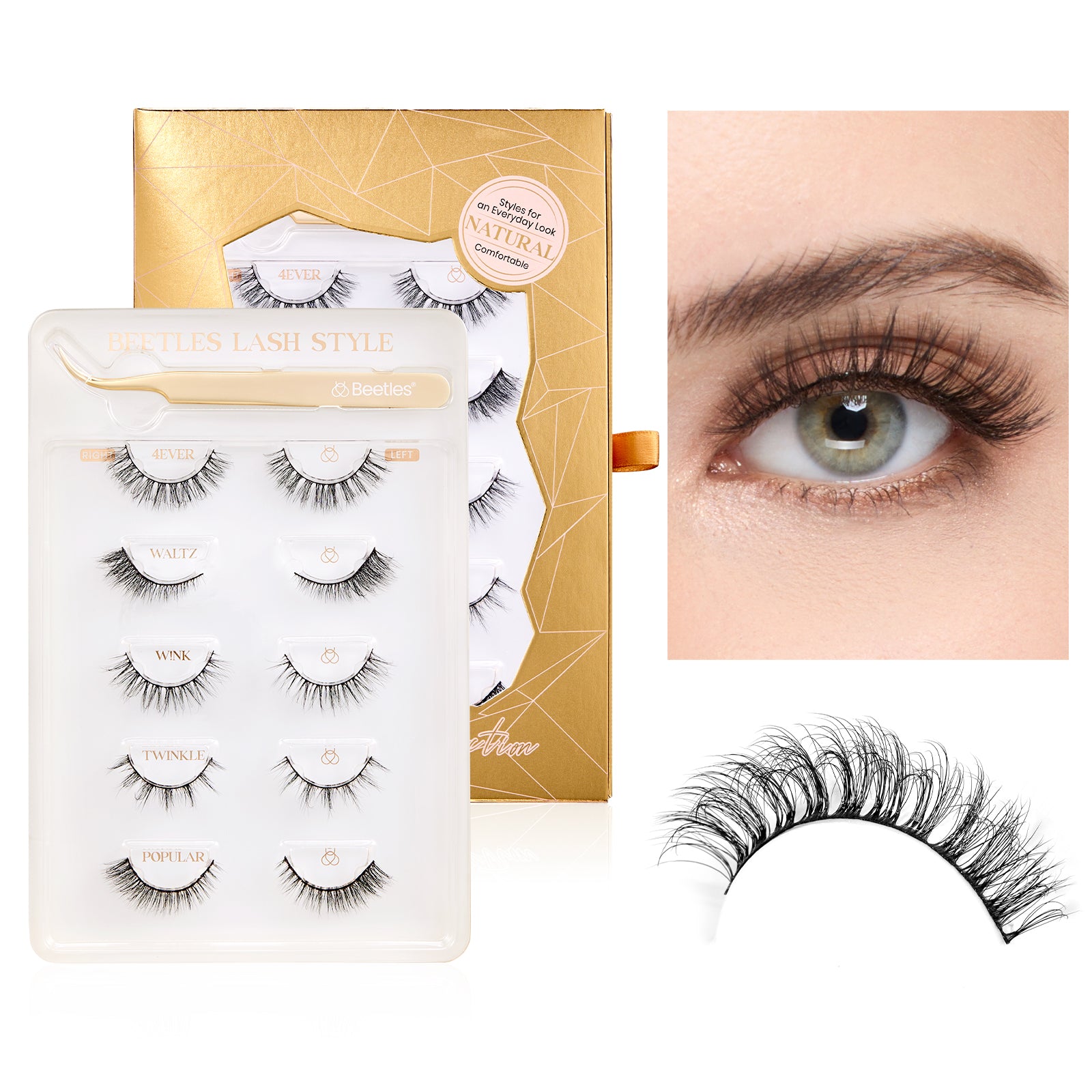False Eyelash Clusters Kit| Essential Collection 5 Pairs