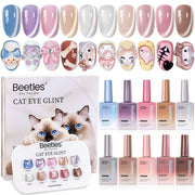 Beetles Cat Eye Glint Gel Nail Polish BOX - 15ML 10 Colors Magnetic Gel Polish Kit