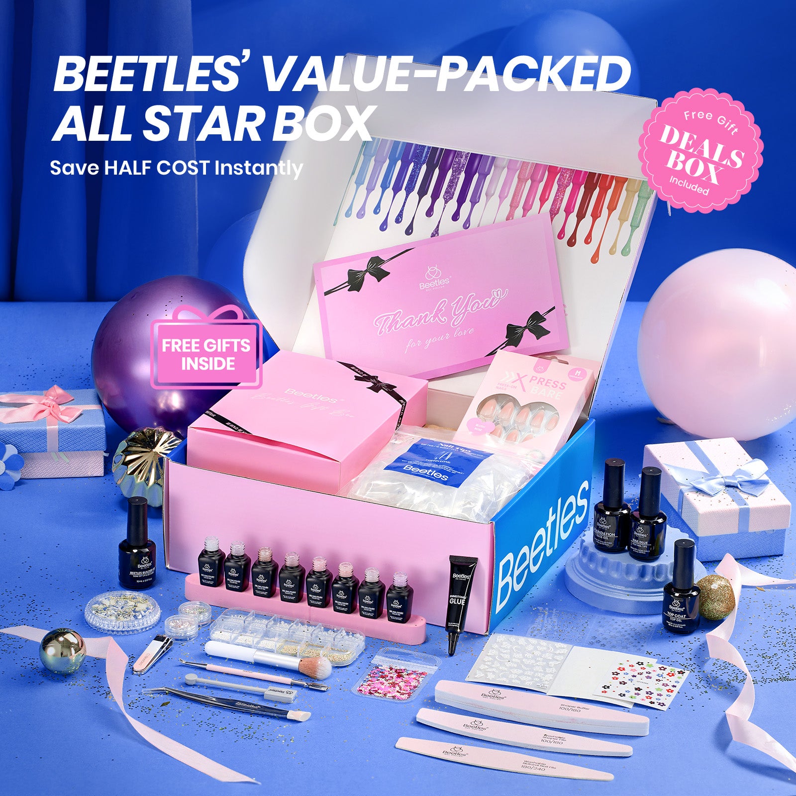 pediglass New Gel & New Vator セット Ideal Gift) Beetles Nude Sands DEALS BOX Spring Nails 75PCS 20