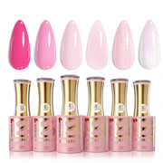 Beetles Stay Shining Pink melody HEMA Free TPO Free 6 Colors Gel Nail Polish Set 7.5ml