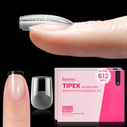 Beetles Pro Tipex Instant Apex Nail Tips, XS Square 512pcs, Thicker Strong Acrylic Tips for DIY Salon-look Extensions